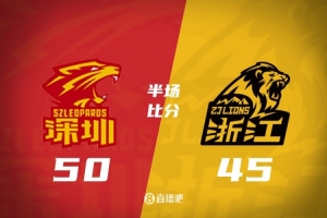 半場戰(zhàn)報-深圳領先廣廈5分 克里斯托弗20+7 布朗15+5+4配圖