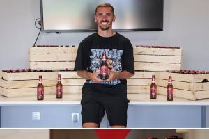 馬競送給格列茲曼212瓶啤酒，每一瓶啤酒代表著每一粒進球配圖